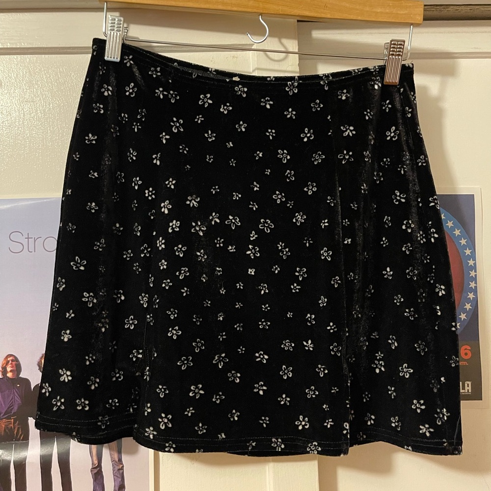 Velvet Mini Skirt
